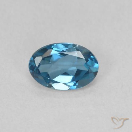 0.59ct Natural Londres Azul Topázio, oval, VVS