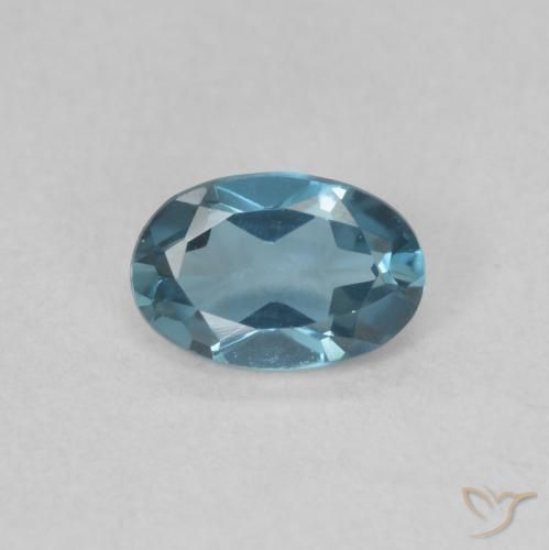 0.51ct Natural Londres Azul Topázio, oval, VVS