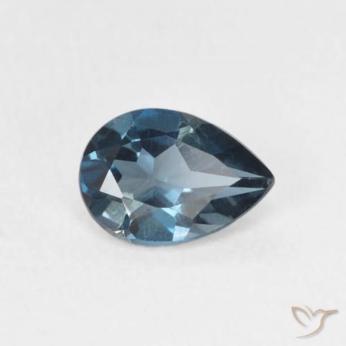 Topázio Londres Azul Natural 0.82ct, Formato de pêra, VS