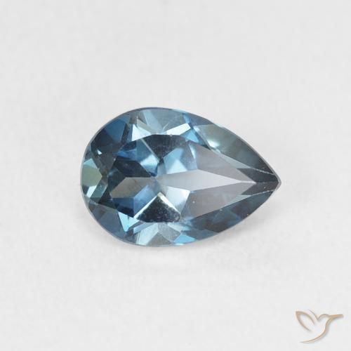 Topázio Londres Azul Natural 0.91ct, Formato de pêra, VS