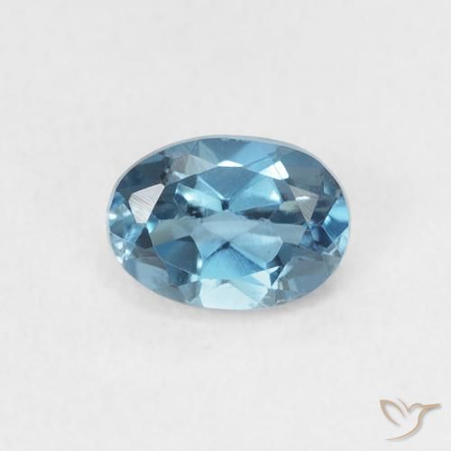 0.55ct Natural Londres Azul Topázio, oval, VS