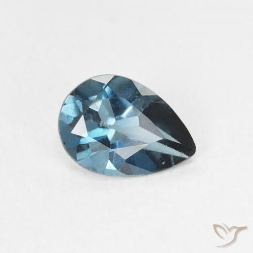 Topázio Londres Azul Natural 0.78ct, Formato de pêra, VS