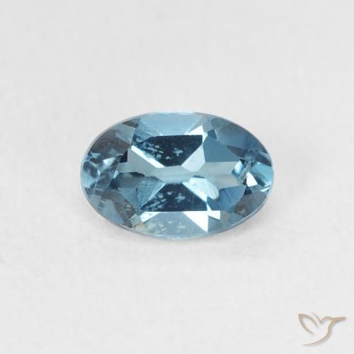 0.65ct Natural Londres Azul Topázio, oval, VS