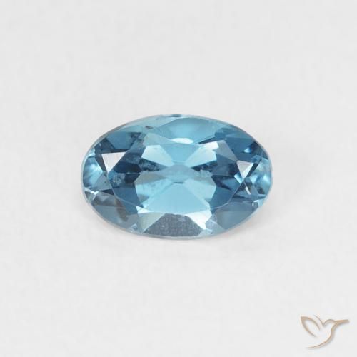 0.53ct Natural Londres Azul Topázio, oval, VS