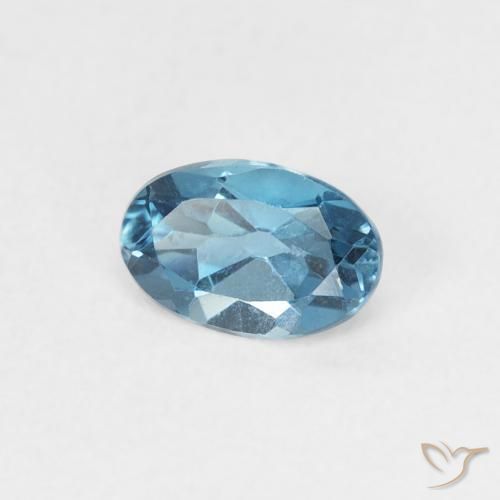 Topázio Londres Azul Natural 0.53ct, oval, VS