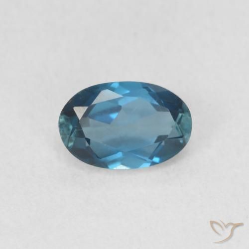 0.59ct Natural Londres Azul Topázio, oval, VVS-VS
