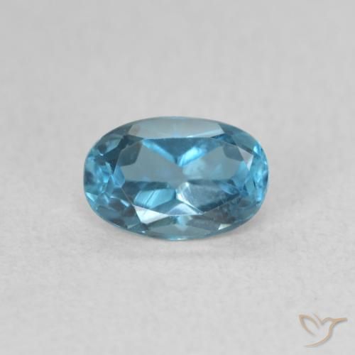 0.56ct Natural Londres Azul Topázio, oval, VVS-VS