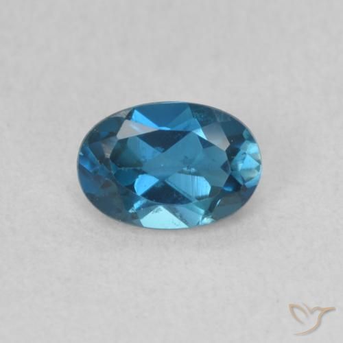 0.63ct Natural Londres Azul Topázio, oval, VVS-VS