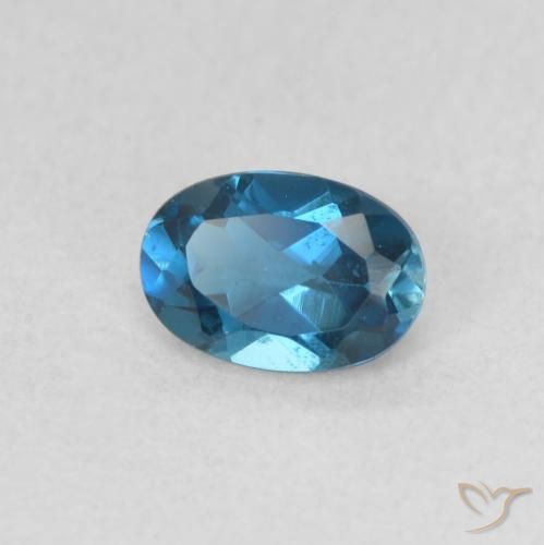 Topázio Londres Azul Natural 0.63ct, oval, VVS-VS