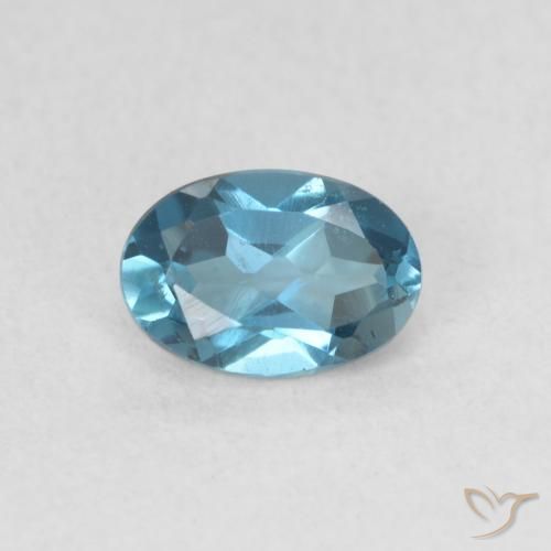 0.64ct Natural Londres Azul Topázio, oval, VVS-VS