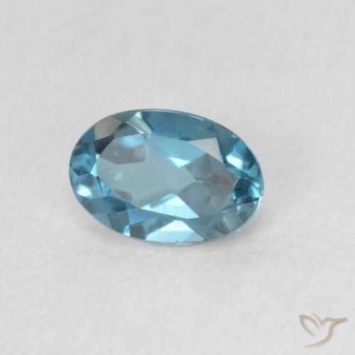 Topázio Londres Azul Natural 0.64ct, oval, VVS-VS
