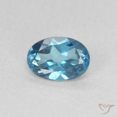 0.63ct Natural Londres Azul Topázio, oval, VVS-VS