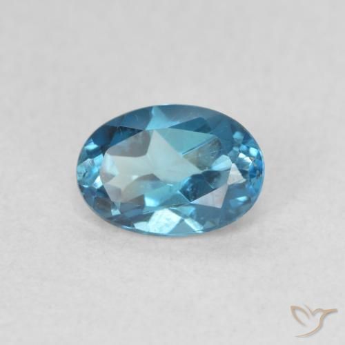 Topázio Londres Azul Natural 0.63ct, oval, VVS-VS