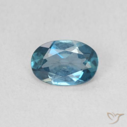 0.52ct Natural Londres Azul Topázio, oval, VVS-VS, Photo A