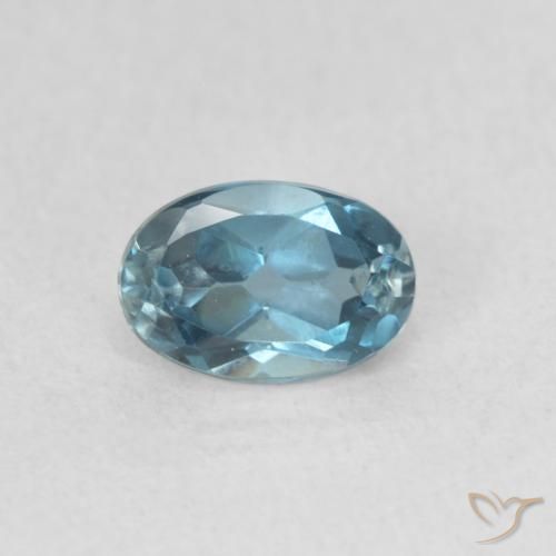 0.65ct Natural Londres Azul Topázio, oval, VVS-VS
