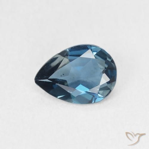 0.65ct Natural Londres Azul Topázio, Formato de pêra, VVS-VS