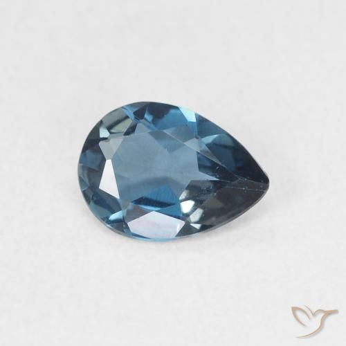 Topázio Londres Azul Natural 0.65ct, Formato de pêra, VVS-VS