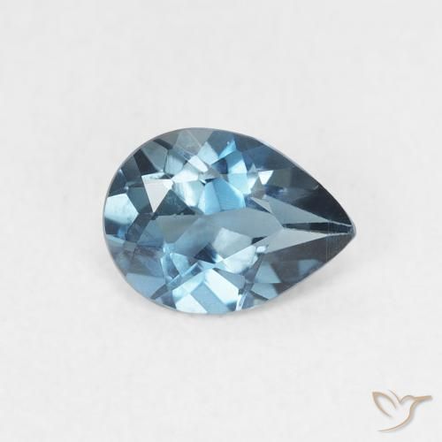 Topázio Londres Azul Natural 0.78ct, Formato de pêra, VVS-VS