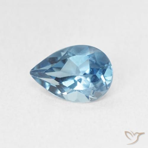 Topázio Londres Azul Natural 0.82ct, Formato de pêra, VVS-VS