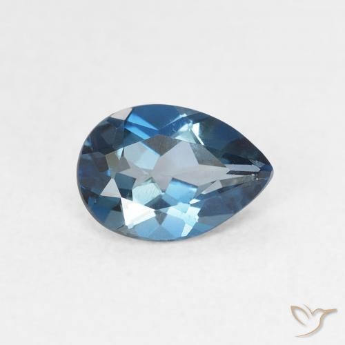 Topázio Londres Azul Natural 0.89ct, Formato de pêra, VVS-VS