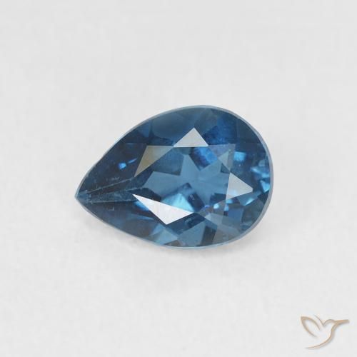 Topázio Londres Azul Natural 0.81ct, Formato de pêra, VVS-VS