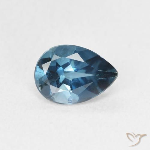 Topázio Londres Azul Natural 0.87ct, Formato de pêra, VVS-VS