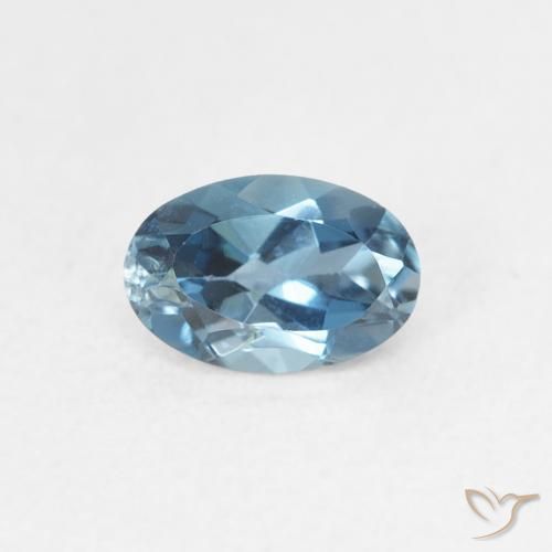 0.56ct Natural Londres Azul Topázio, oval, VVS-VS