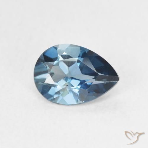 Topázio Londres Azul Natural 0.82ct, Formato de pêra, VVS-VS