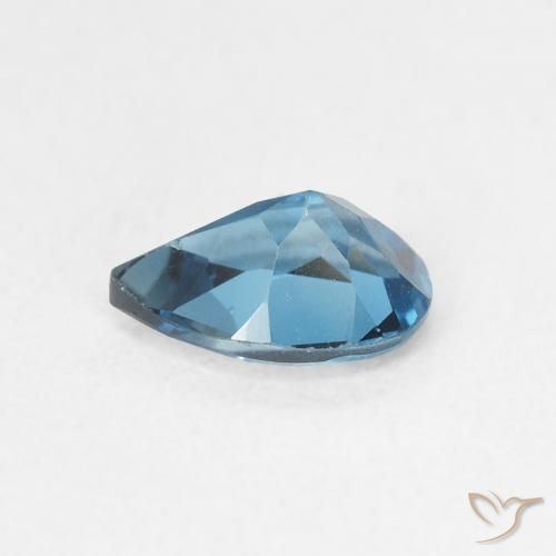 Topázio Londres Azul Natural 0.82ct, Formato de pêra, VVS-VS