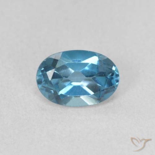 0.59ct Natural Londres Azul Topázio, oval, VVS-VS