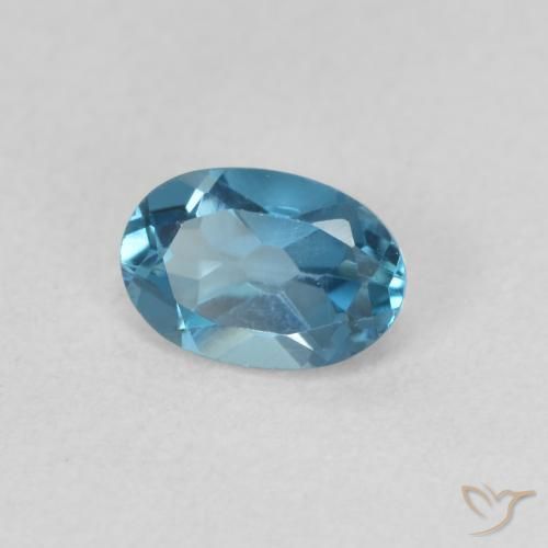 Topázio Londres Azul Natural 0.59ct, oval, VVS-VS