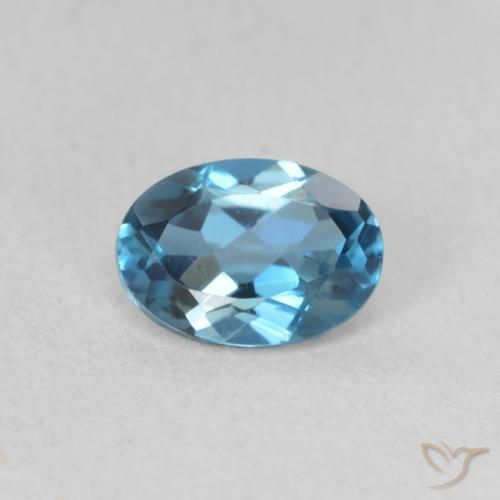 0.61ct Natural Londres Azul Topázio, oval, VVS-VS