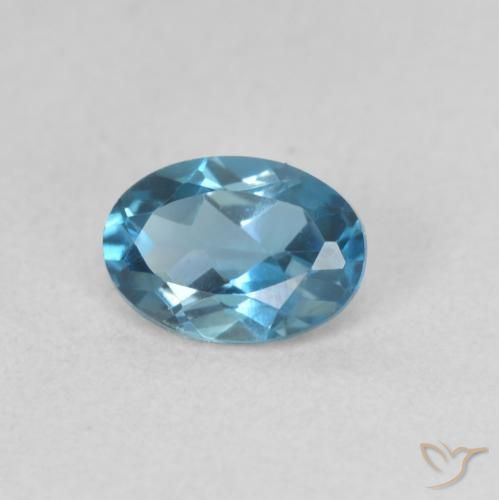 Topázio Londres Azul Natural 0.61ct, oval, VVS-VS