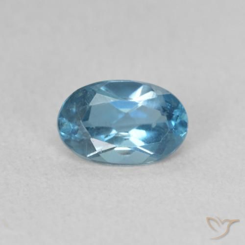 0.60ct Natural Londres Azul Topázio, oval, VVS-VS