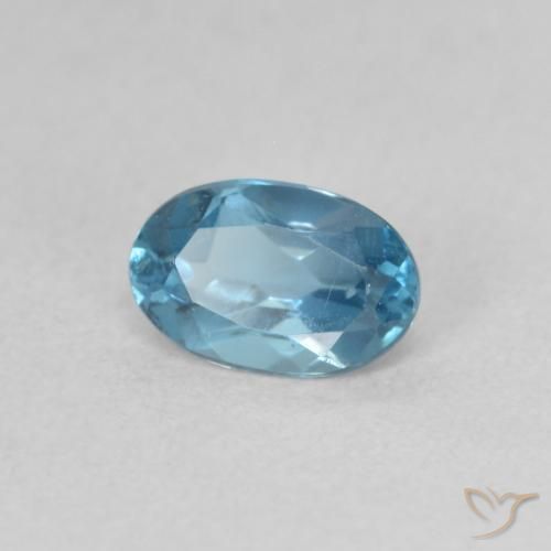 Topázio Londres Azul Natural 0.60ct, oval, VVS-VS