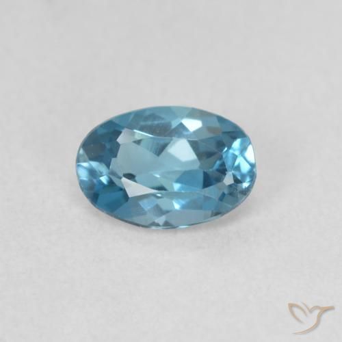 0.50ct Natural Londres Azul Topázio, oval, VVS-VS