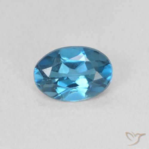 0.50ct Natural Londres Azul Topázio, oval, VVS-VS
