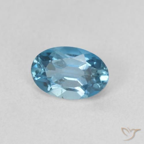 Topázio Londres Azul Natural 0.64ct, oval, VVS-VS