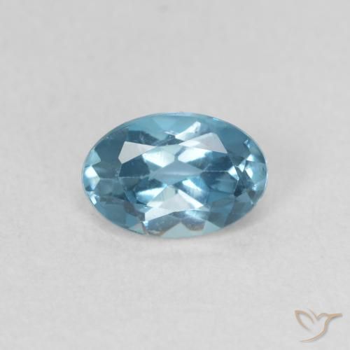 0.59ct Natural Londres Azul Topázio, oval, VVS-VS