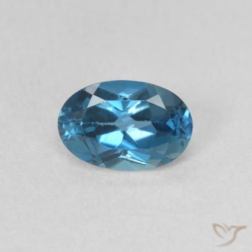 0.59ct Natural Londres Azul Topázio, oval, VVS-VS