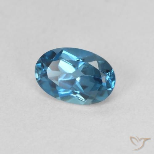Topázio Londres Azul Natural 0.59ct, oval, VVS-VS