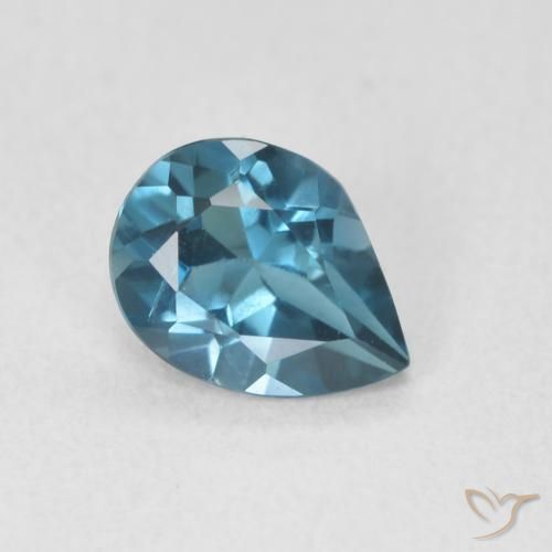 Topázio Londres Azul Natural 0.73ct, Formato de pêra, VVS-VS