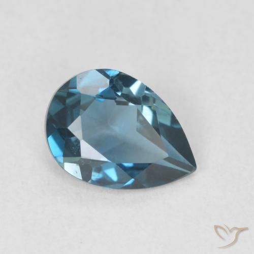 Topázio Londres Azul Natural 0.79ct, Formato de pêra, VVS-VS