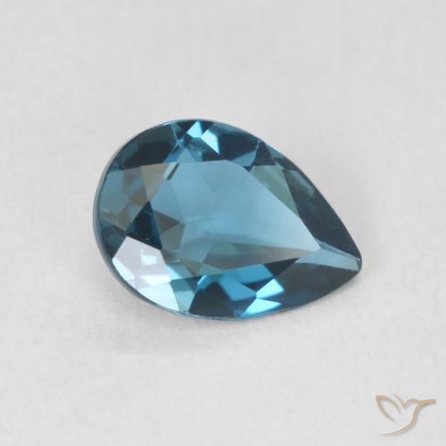Topázio Londres Azul Natural 0.73ct, Formato de pêra, VVS-VS