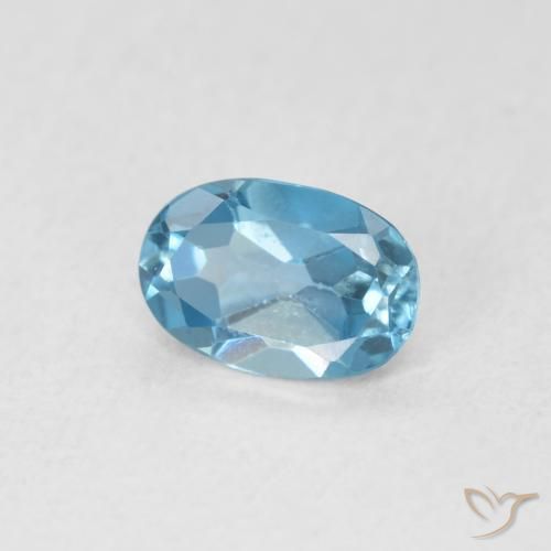 Topázio Londres Azul Natural 0.52ct, oval, VVS-VS