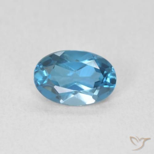 0.57ct Natural Londres Azul Topázio, oval, VVS-VS