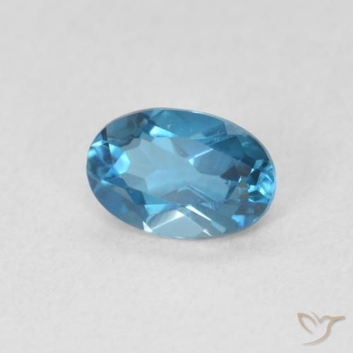 Topázio Londres Azul Natural 0.57ct, oval, VVS-VS