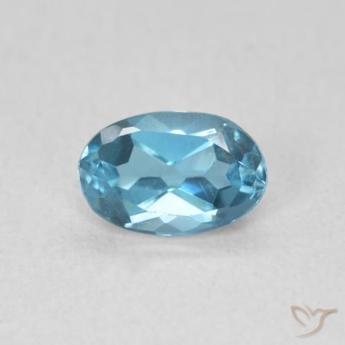 0.59ct Natural Londres Azul Topázio, oval, VVS-VS