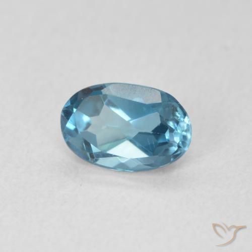 Topázio Londres Azul Natural 0.59ct, oval, VVS-VS