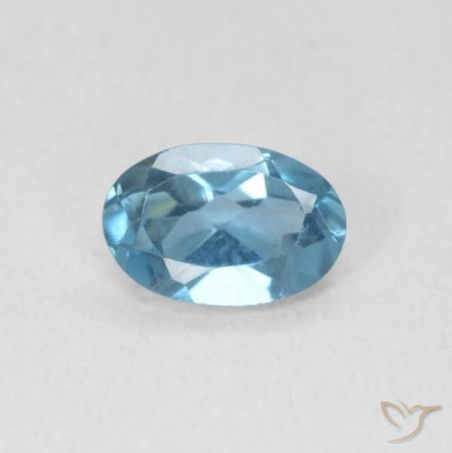0.59ct Natural Londres Azul Topázio, oval, VVS-VS